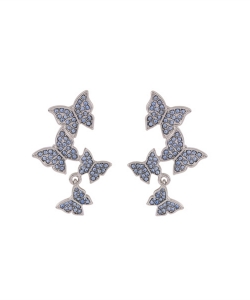 Dainty Butterfly Stud Earrings ES700141 BLUE